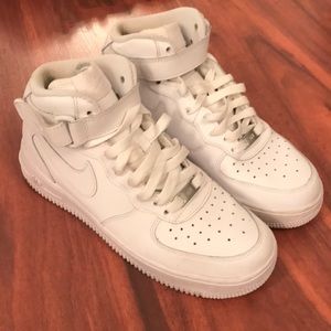 All white Air Force 1's
